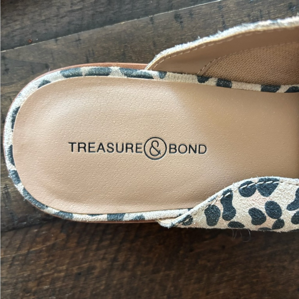 Treasure & Bond Animal Cheetah Print Mules Slippers  8.5 - Picture 6 of 7